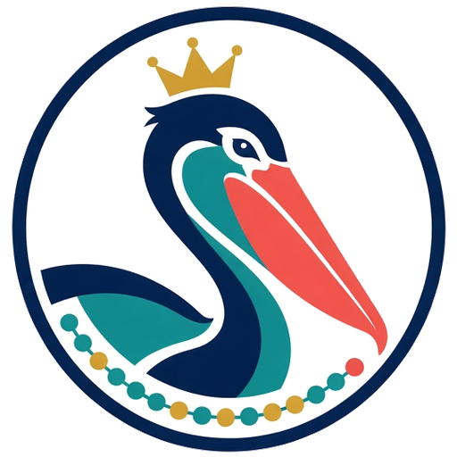 Krewe of Example pelican logo